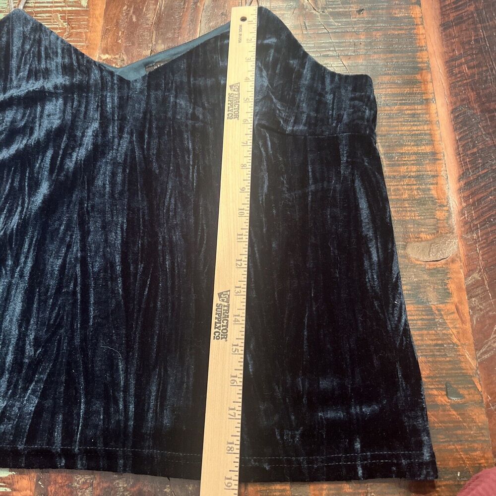 Women’s Rachel Zoe Emerald Velvet Blouse Crystal Embellished Straps Size Large - Picture 10 of 14